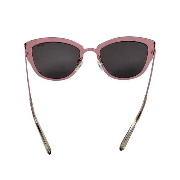 New Quay Super Girl Cat Eye Sunglasses Mirrored Oversized Pink Metal Frame main image 6